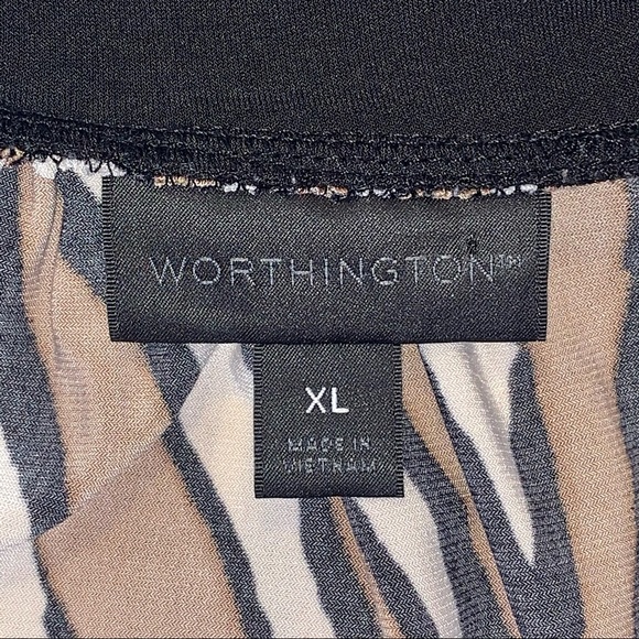 WORTHINGTON ⭐️ Leopard Zebra Animal Print Blouse - Picture 6 of 7